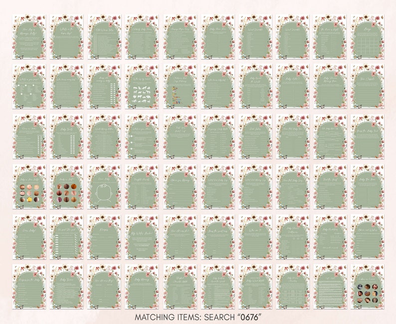 a sheet of green christmas sweaters on a white background