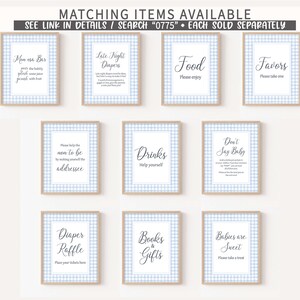 Blue Gingham Signs