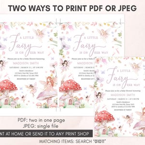 Fairy Baby Shower Invitation Template