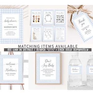 Gingham Boy Printable Templates