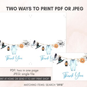 Boy Fall Thank You Card
