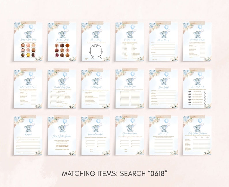 a set of matching items for a wedding