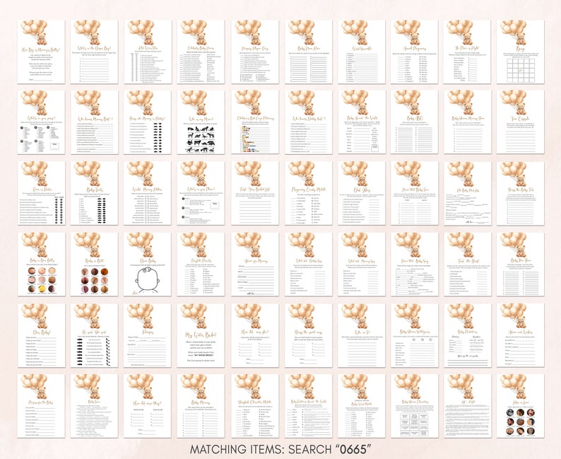 a poster with a bunch of different items on it