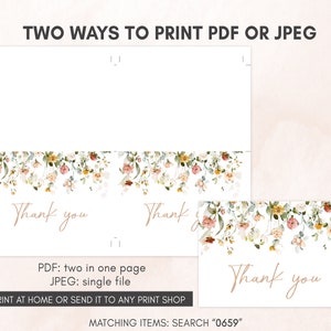 two ways to print a thank card
