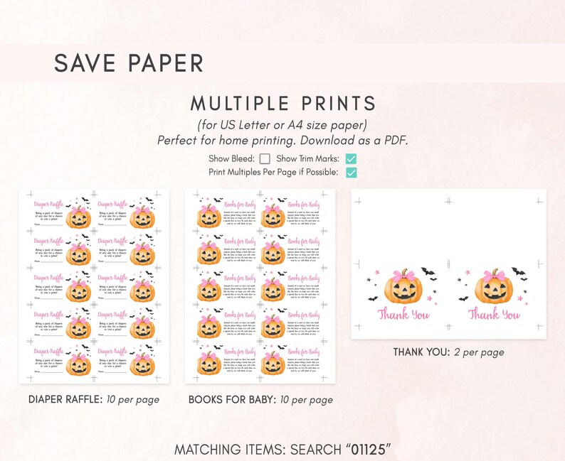 Pink Minimalist A Little Boo Thank You Card
