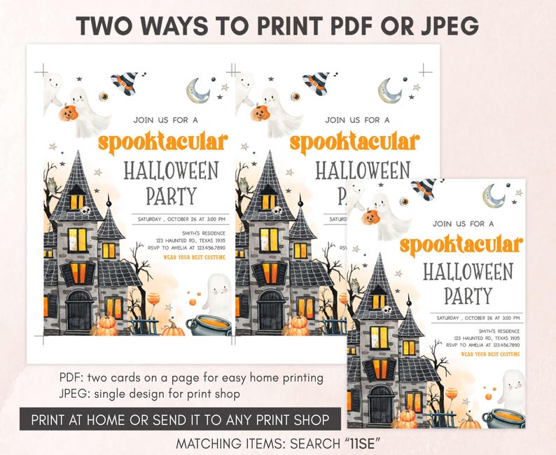 Spooktacular Party Invitation Template