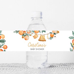 A Little Cutie Baby Shower Bottle Labels