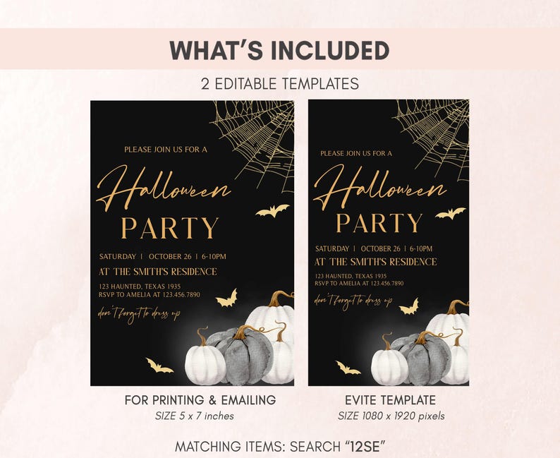 a halloween party with pumpkins and spider webpage banner