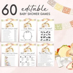 Editable Taco Bout A Baby Shower Games Bundle, Gender Neutral Taco Baby Shower Game Pack, Boho Mexican Fiesta Baby Shower Games, 01075