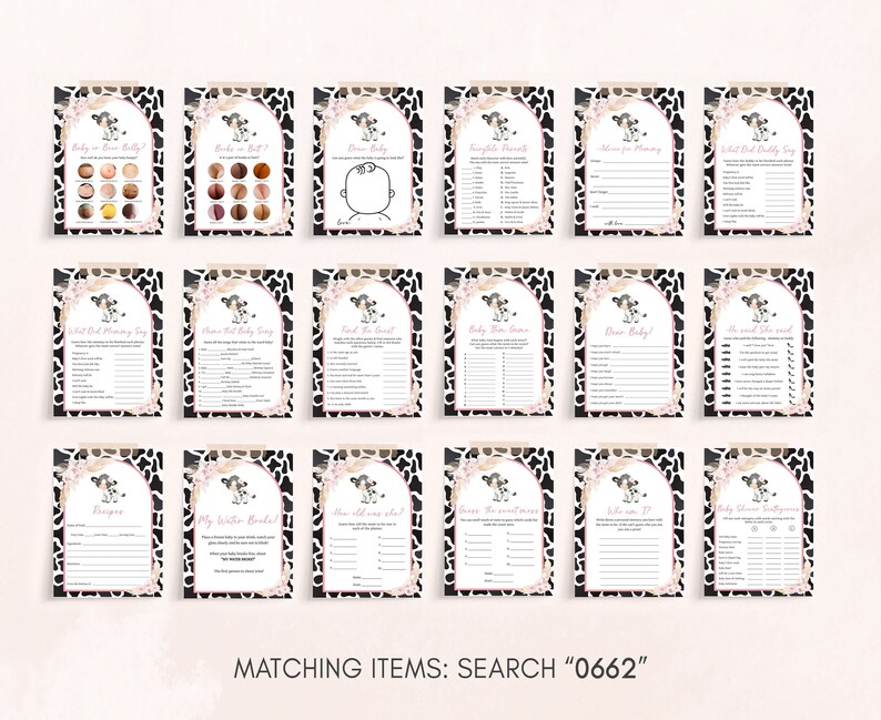 a set of matching items for a wedding