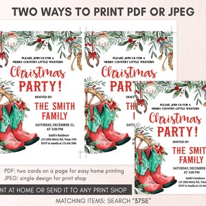 Cowboy Christmas Invitation Template