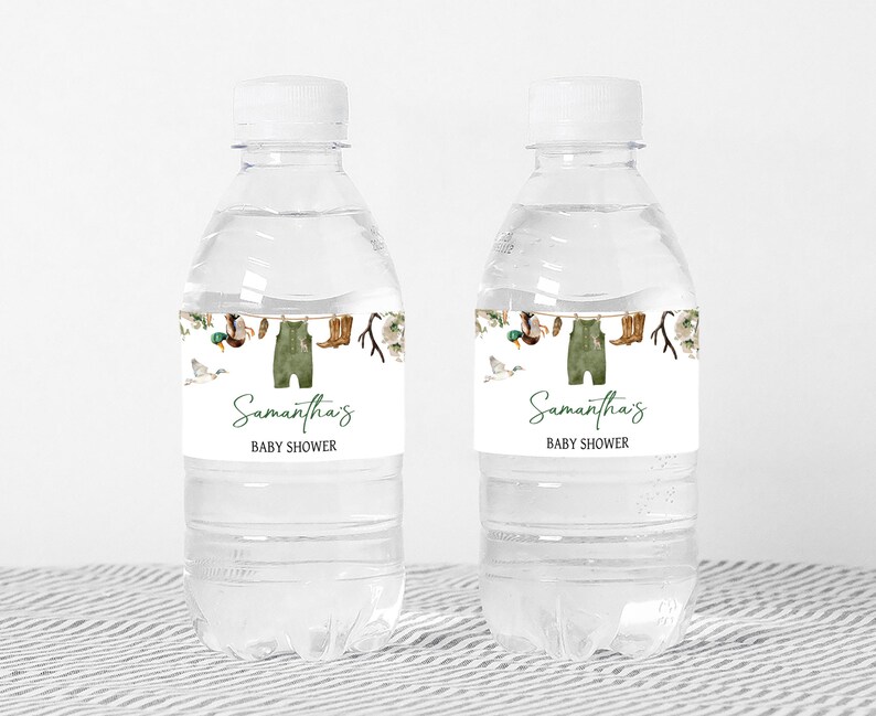 Hunter Water Bottle Label