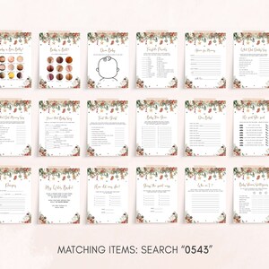 Bundle modifiable de jeux de baby shower joyeux petit, pack de jeux de baby shower de Noël neutres en matière de genre, lot de jeux de baby shower de vacances hiver, 0543 image 3