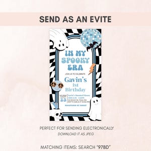 a birthday party flyer with a ghost theme