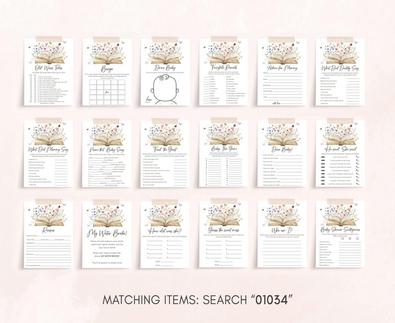 Storybook Baby Shower Games Pack