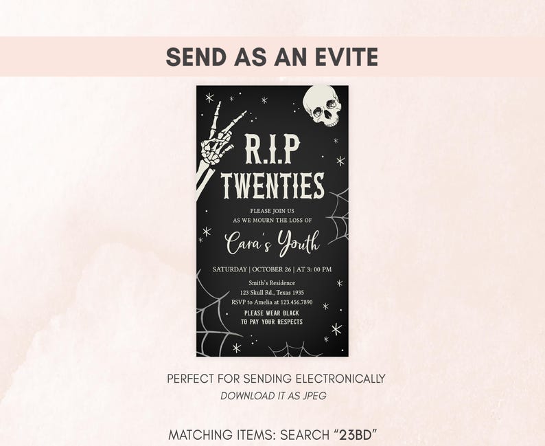 a flyer for a halloween party with a skeleton on it