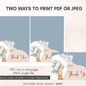 two ways to print a thank you card