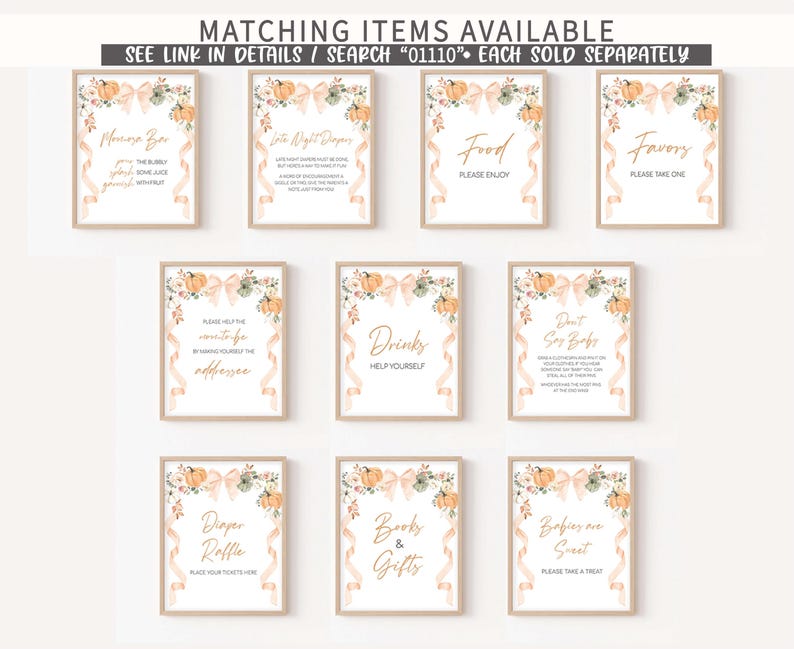 a set of eight peach and white wedding cards