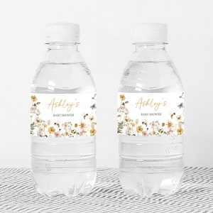 a bottle of water with a label on it