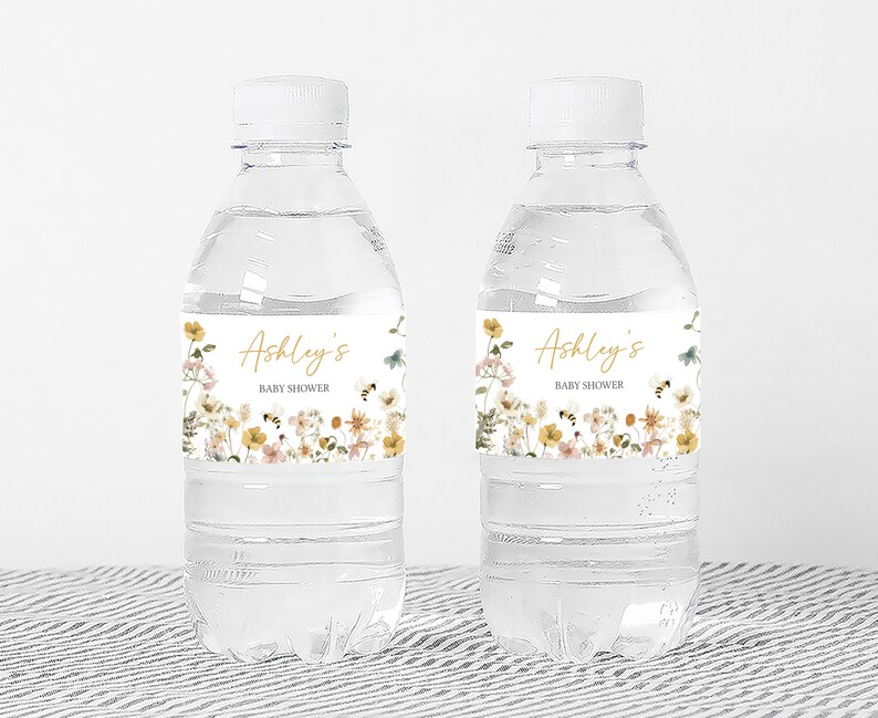 a bottle of water with a label on it