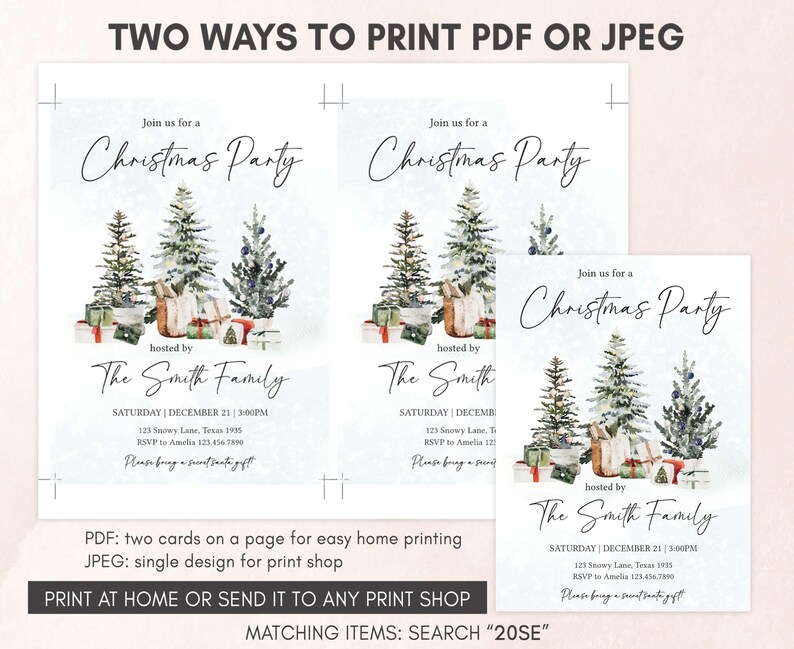 Christmas Party Invitation Template
