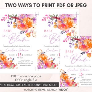 Spring Baby Shower Invitation Template