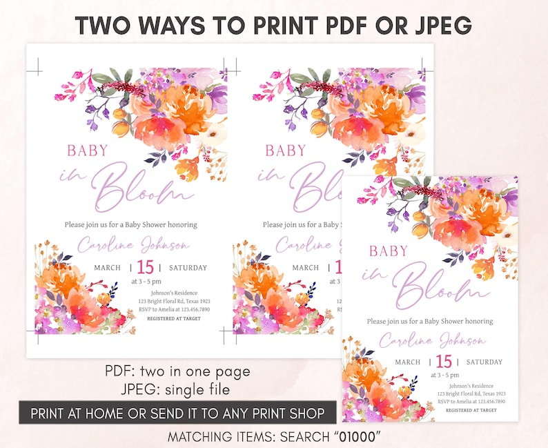 Spring Baby Shower Invitation Template