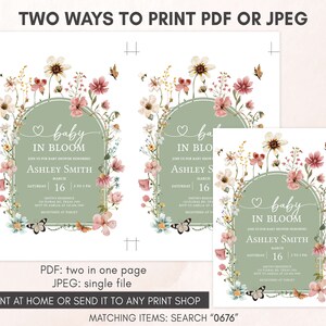 two ways to print a wedding card