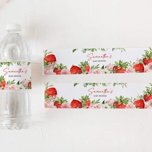 Strawberry Water Labels