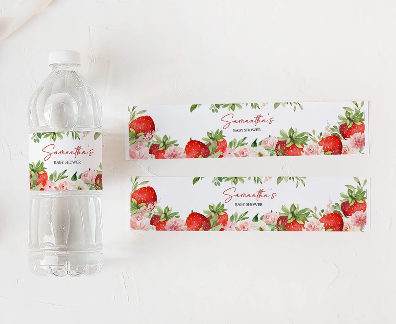 Strawberry Water Labels