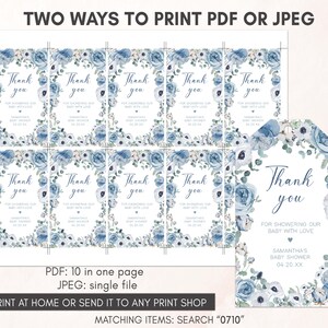 two ways to print a wedding thank card