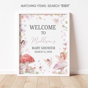 A Little Fairy is on her Way Welcome Sign