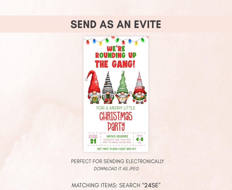 Up The Gang Evite