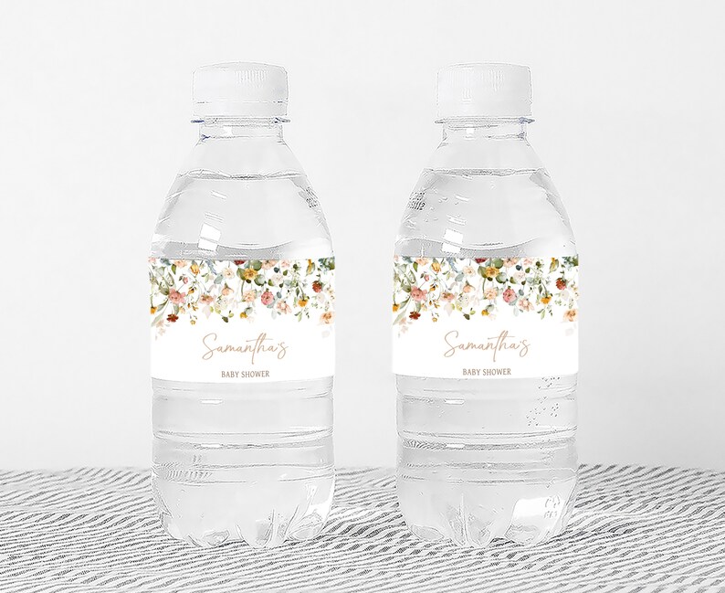 a couple of water bottles sitting on top of a table