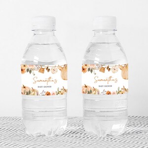 a bottle of water with a label on it