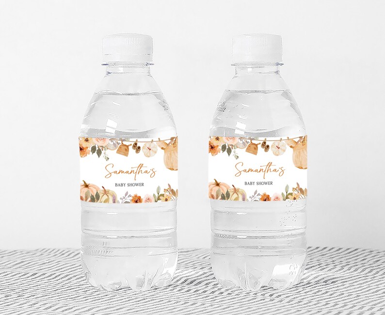 a bottle of water with a label on it