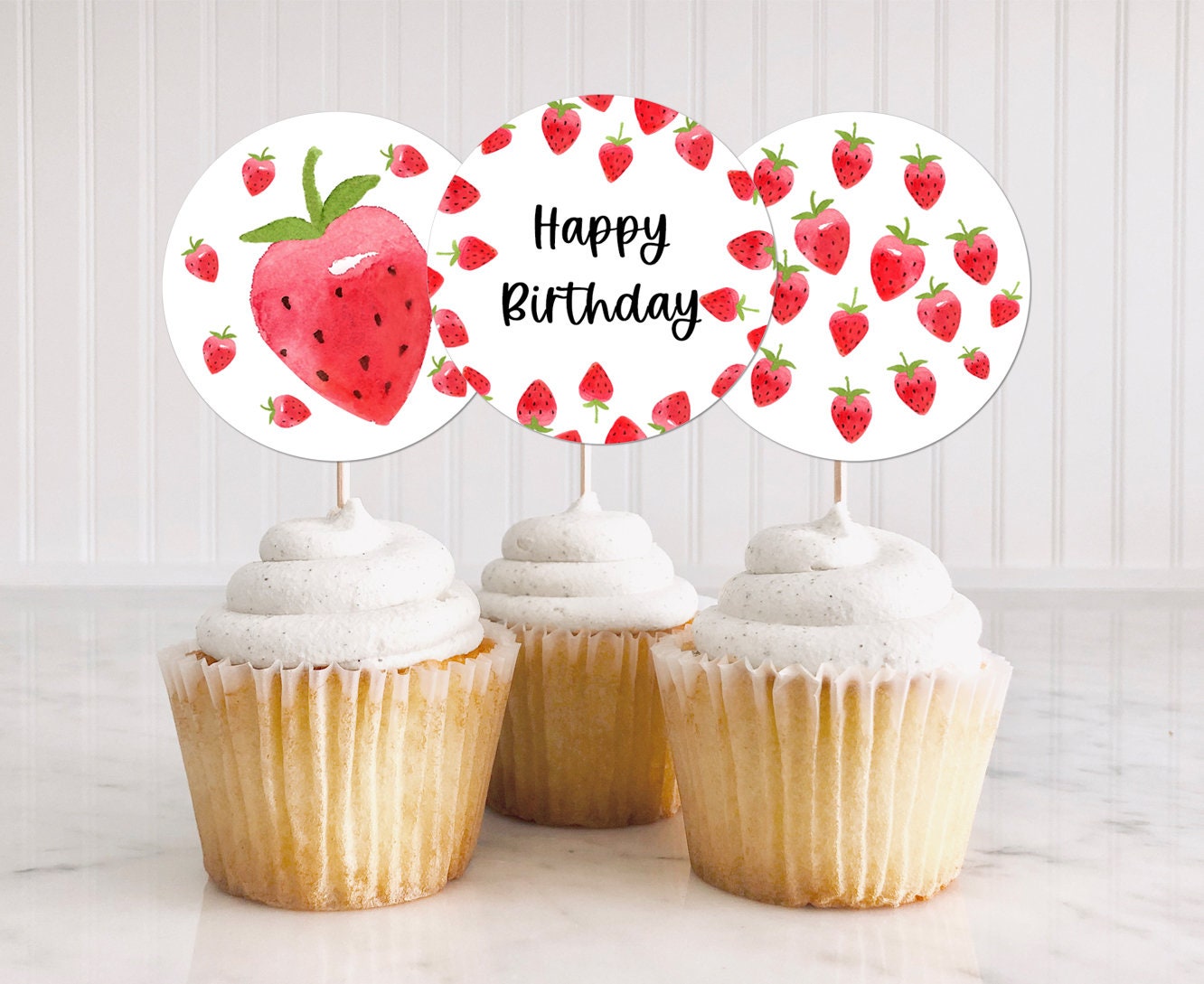 Strawberry BIRTHDAY Party Printable Package & Invitation, Strawberry  Birthday Decor, Strawberry Party Decor, Berry First Birthday Printables 