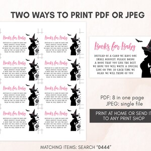 Editable A Baby is Brewing Halloween Baby Shower Invitation Bundle, Girl Halloween Baby Shower Invite Set, Witch Baby Shower Invitation 0444 image 5