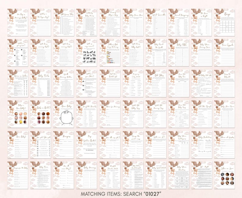 a poster with a bunch of different things on it