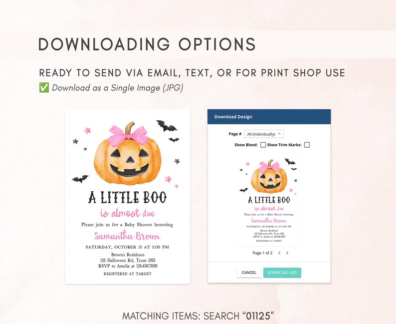 Minimalist A Little Boo Invites