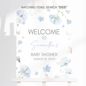 Boy Spring Floral Welcome Sign