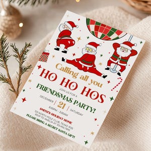 two christmas party flyer templates with santa clause