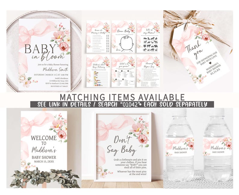 Floral Coquette Printable Templates