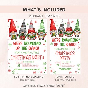Christmas Gnomes Invitation Set