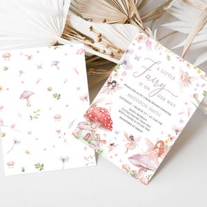 A Little Fairy is on her Way Invite