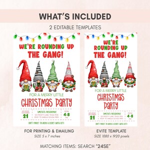 Christmas Gnomes Invitation Set