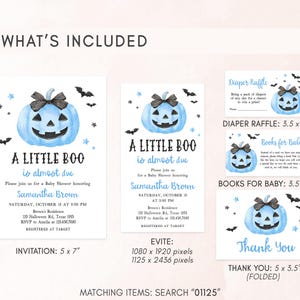 Blue  A Little Boo Invitation Bundle