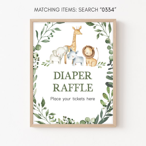 Jungle Diaper Raffle - Etsy
