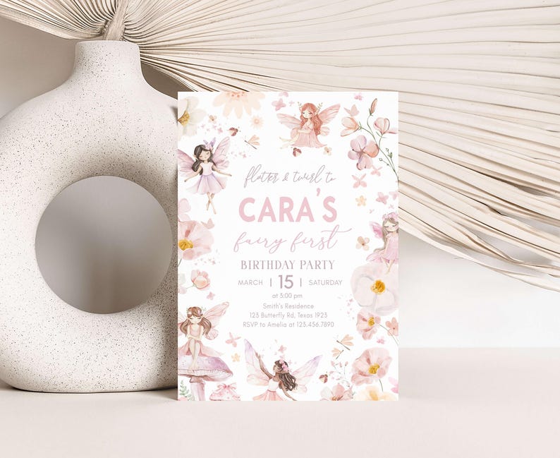 Fairy Enchanted Garden Single Invitation