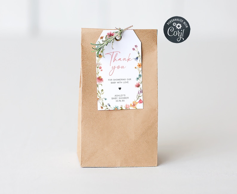 a brown paper bag with a tag on it